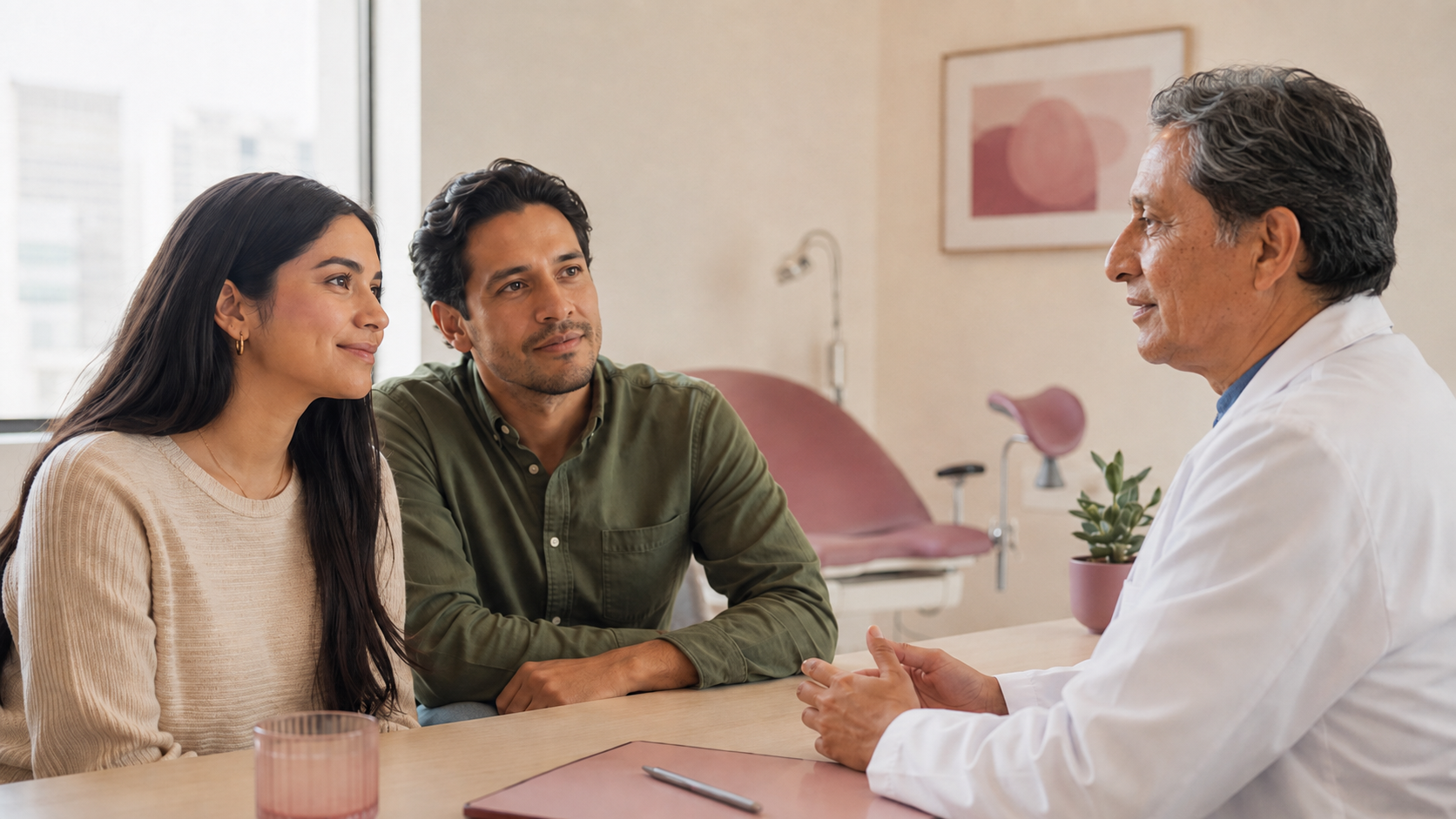 Pareja en su primera consulta de fertilidad